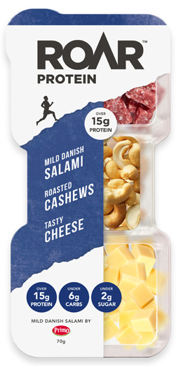 Roar Protein Mild Danish Salami, Roasted Cashews & Cheese 70g
